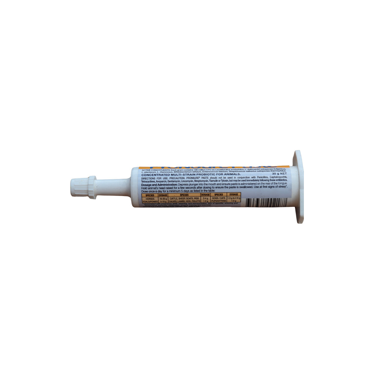 ProN8ure Paste For Horses 30g – back of pack
