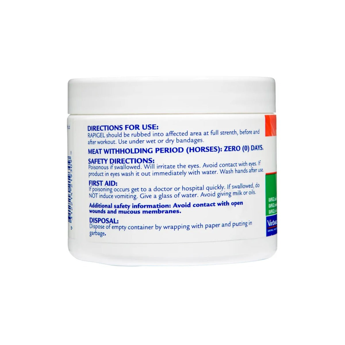 Rapigel Muscle & Joint Gel 250g – back of pack