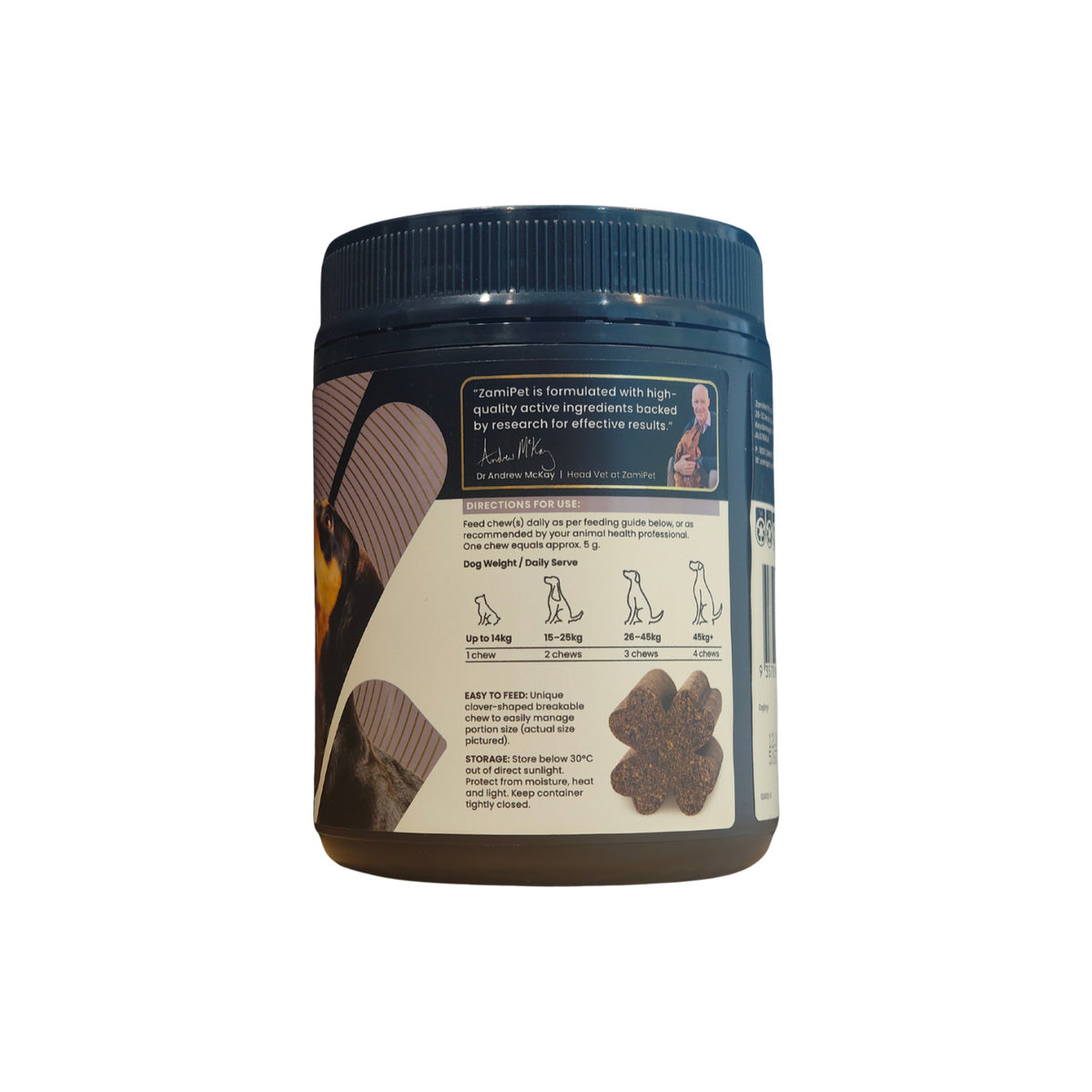 Zamipet Senior Support 60pk – back of pack