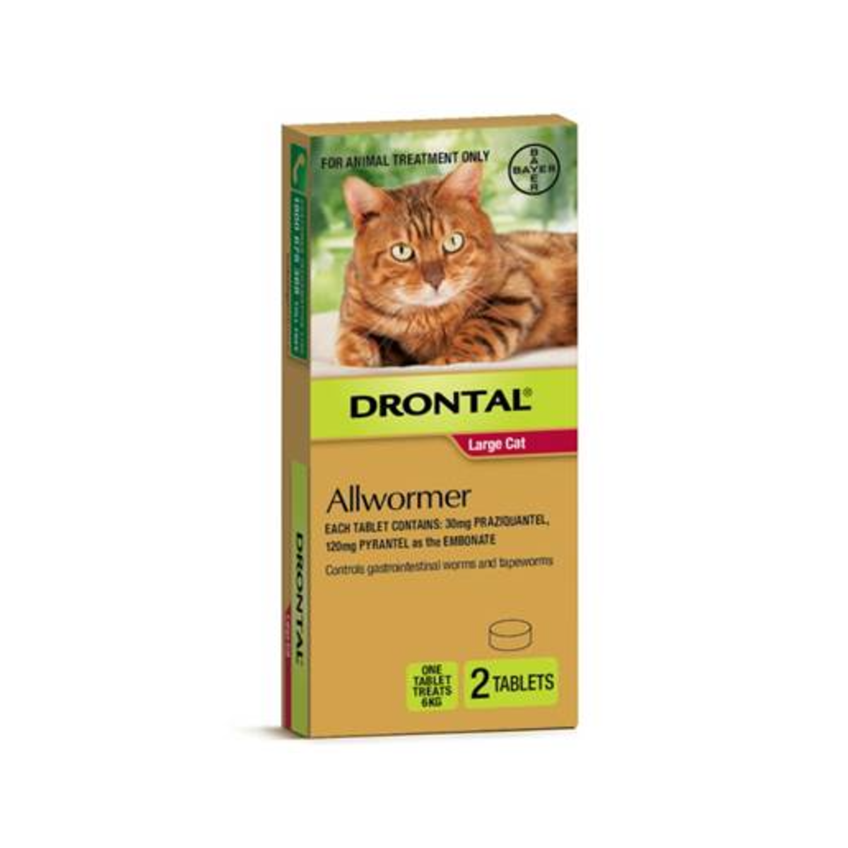 Drontal Allwormer for Large Cats Up to 13.2lbs (6kg)