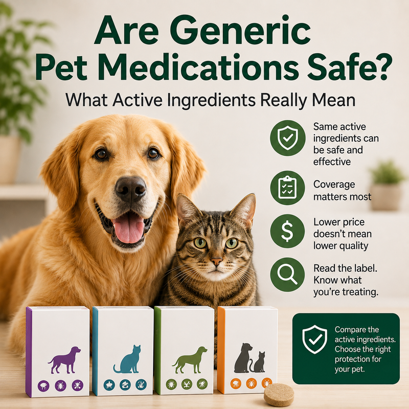 Banner Header: Are Generic Pet Medications Safe? What Active Ingredients Really Mean
