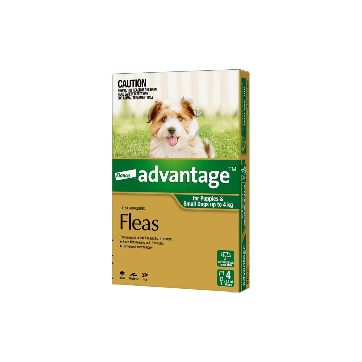 Advantage for Puppies Small Dogs Up to 10 lbs 0-4 kg – front of pack