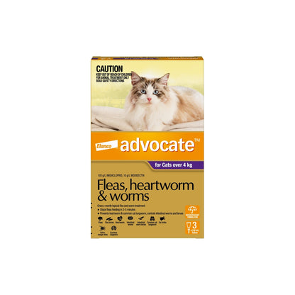 Advocate Spot-On For Cats Over 9lbs 4kg up – front of pack – front of pack