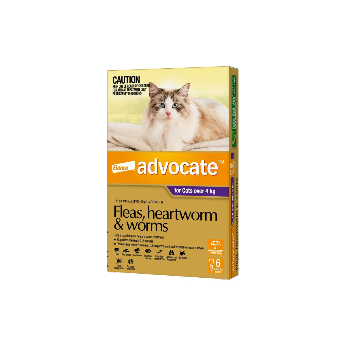 Advocate Spot-On For Cats Over 9lbs 4kg up – front of pack – front of pack
