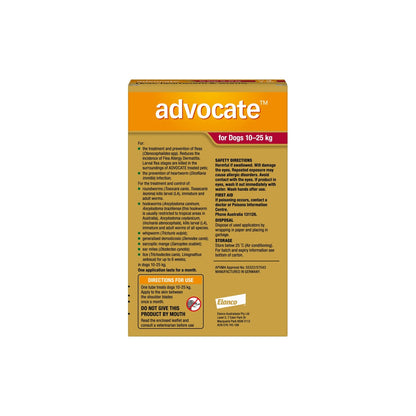 Advocate Spot-On For Dogs 20.1-55 lbs 10-25kg – back of pack – back of pack
