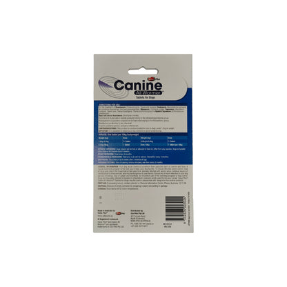 Canine Allwormer 10kg – back of pack
