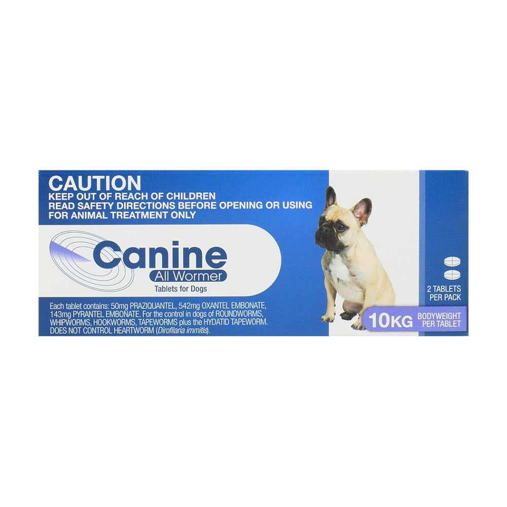 Canine Allwormer 10kg – front of pack – front of pack
