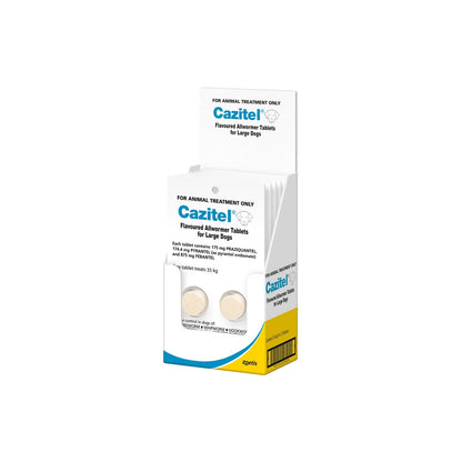 Cazitel Allwormer Dog Large 77lbs 35kg up – front of pack – front of pack