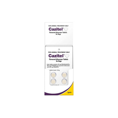 Cazitel Dog Worming Tablets 22lbs 10kg – front of pack – front of pack