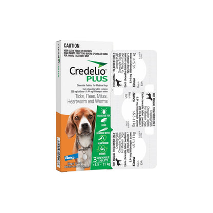 Credelio Plus Chews For Dogs 12.1-24lbs Orange – front of pack – front of pack