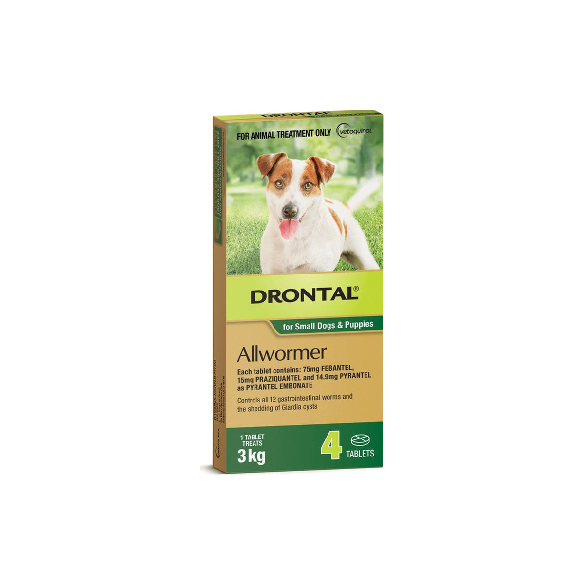 Drontal Small Dogs Puppies 3kg – front of pack