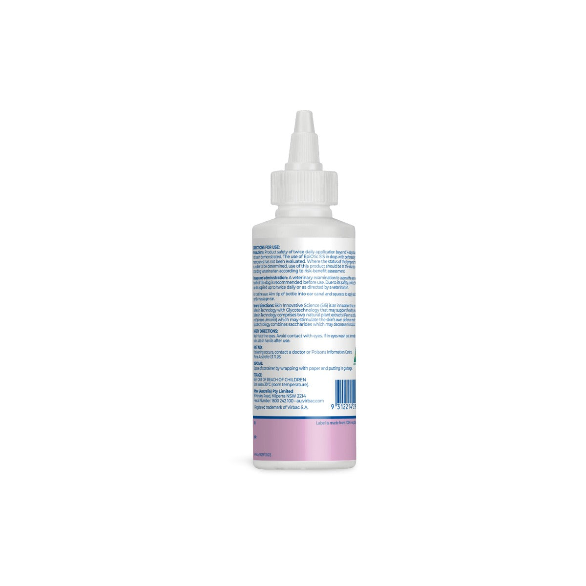 EPIOTIC SIS Ear Cleaner – back of pack – back of pack