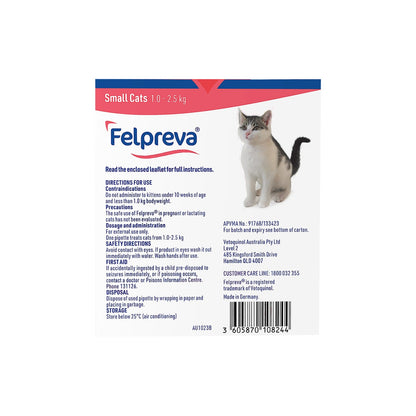 Felpreva Small Cats Pink – back of pack – back of pack
