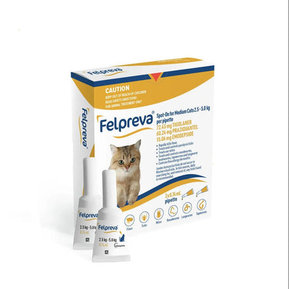 Felpreva Spot On For Cats Medium 5.5-11lbs Yellow – front of pack – front of pack