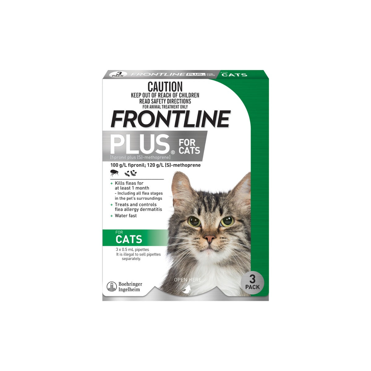 Frontline Plus for Cats – front of pack – front of pack
