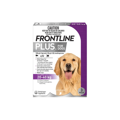 Frontline Plus for Large Dogs 45-88 lbs - Purple – front of pack – front of pack