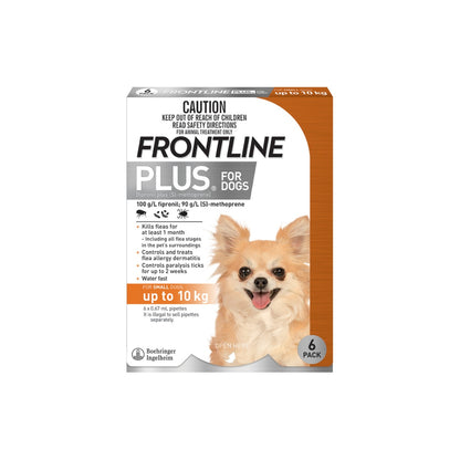 Frontline Plus for Small Dogs 5-22 lbs - Orange – front of pack – front of pack