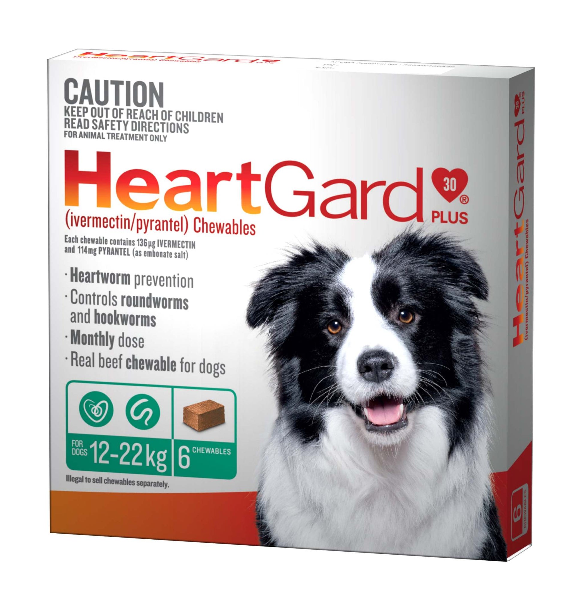 HeartGard Plus Green box for medium dogs 26–50 lbs – front view