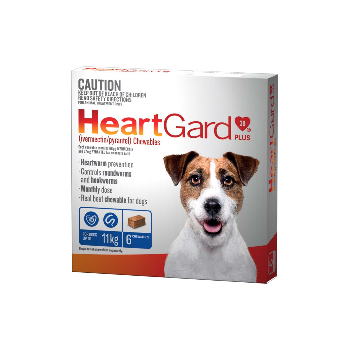 HeartGard Plus Small Dogs 11kg Blue – front of pack – front of pack