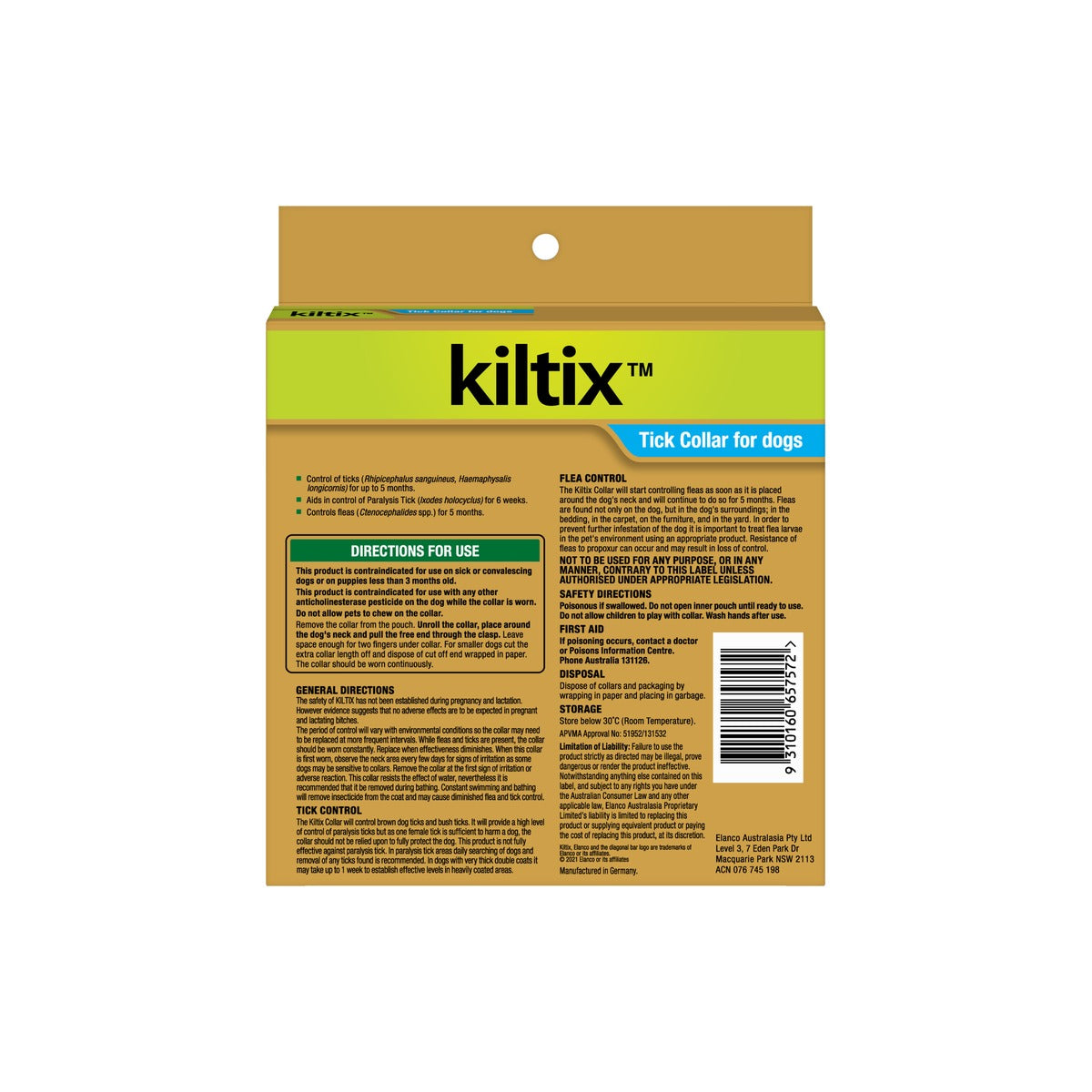 Kiltix Tick Collar For Dogs – back of pack – back of pack