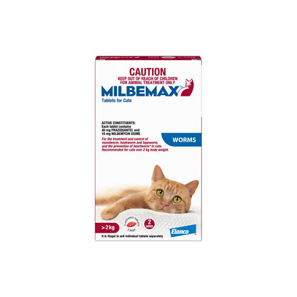 Milbemax Allwormer Cat Large 4.4 - 17.6lbs – front of pack – front of pack