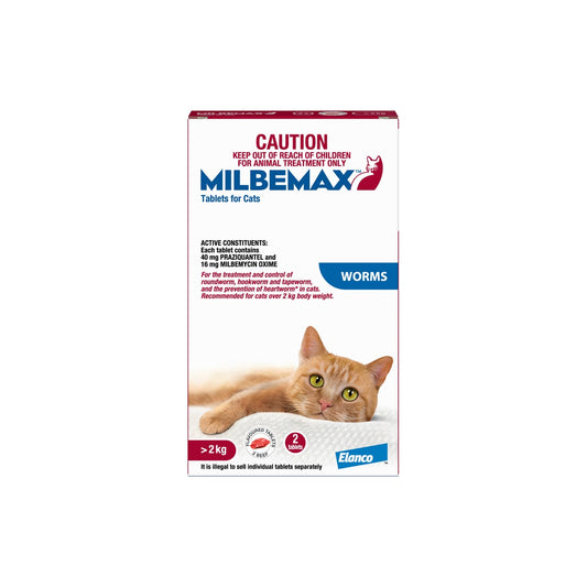 Milbemax Allwormer Cat Large 4.4 - 17.6lbs – front of pack – front of pack