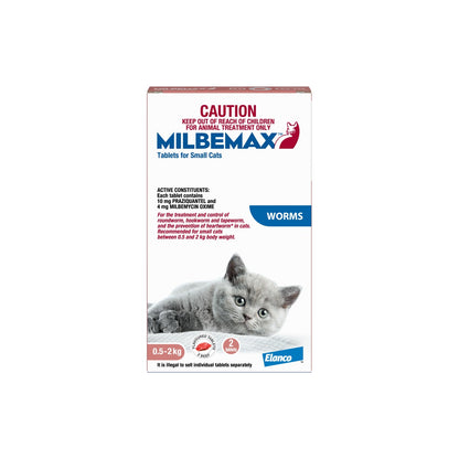 Milbemax Allwormer Cat Small 1.1 - 4.4lbs – front of pack – front of pack