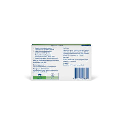Milpro Small Dogs Puppies 0.5-5kg Green 2 Tablets – back of pack – back of pack