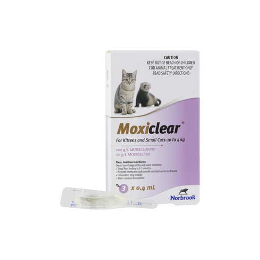 Moxiclear Spot-On Kittens Small Cats under 8.8lbs Purple – front of pack – front of pack