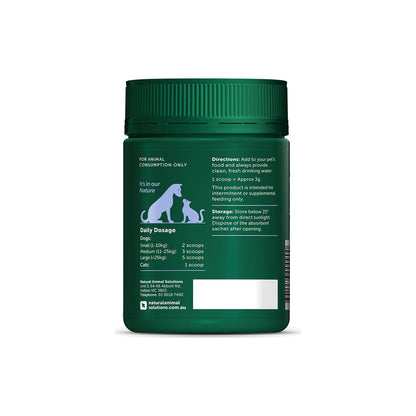 NAS Calm & Relax Powder for Dogs and Cats – back of pack