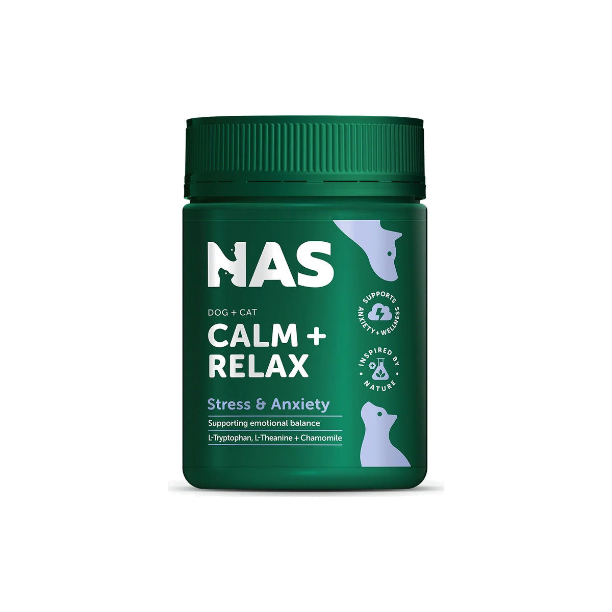 NAS Calm & Relax Powder for Dogs and Cats – front of pack