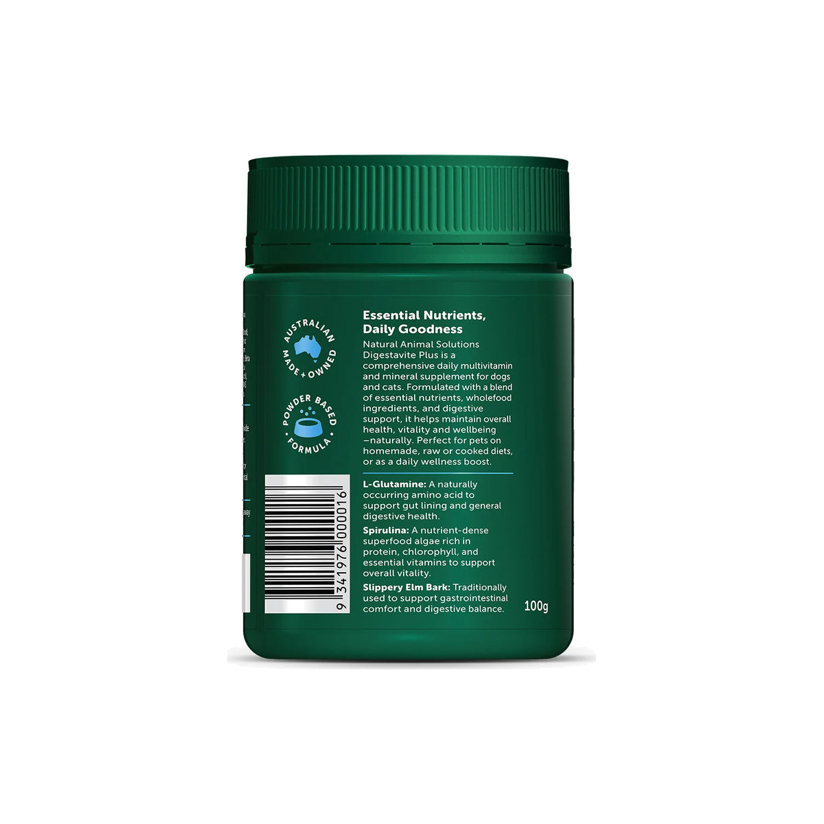 NAS Digestive Plus for Dogs & Cats – back of pack