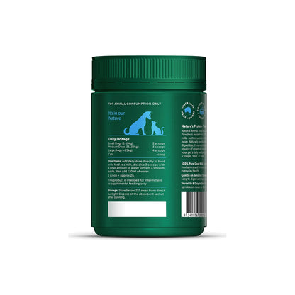 NAS Goat Milk Powder for Dogs & Cats – back of pack