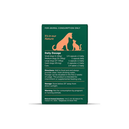 NAS JointPro Advance for Dogs & Cats – back of pack