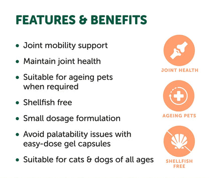 NAS OsteoForte for Dogs & Cats – features and benefits infographic