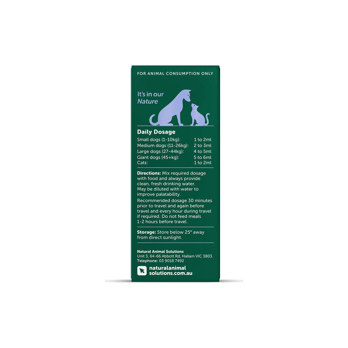 NAS TravelEze for Dogs & Cats – back of pack