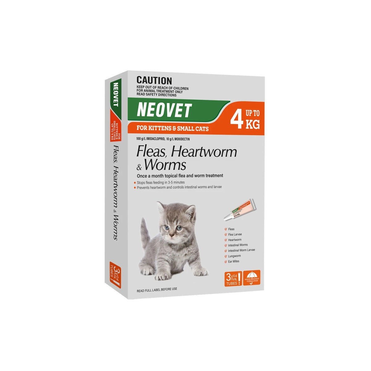 Neovet For Kittens Small Cats Up to 8.8lbs Orange – front of pack