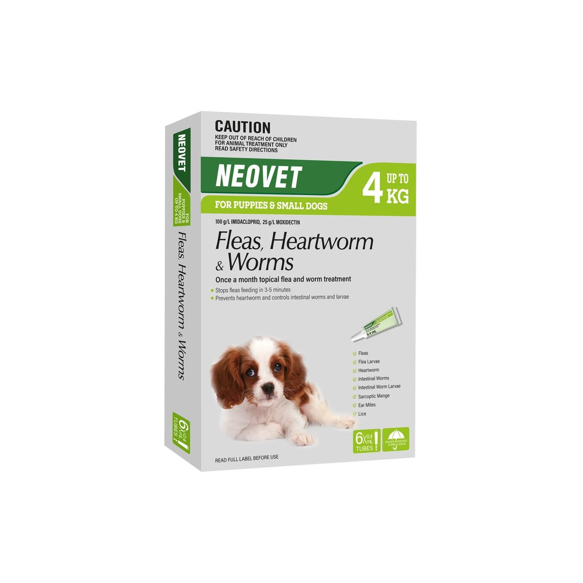 Neovet For Puppies Small Dogs Up to 8.8lbs Green – front of pack – front of pack