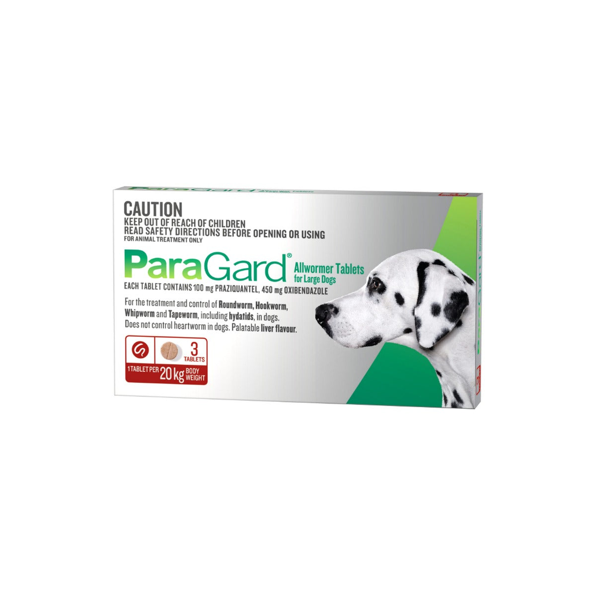 ParaGard Allwormer Dog Large Up to 44lbs Red – front of pack – front of pack