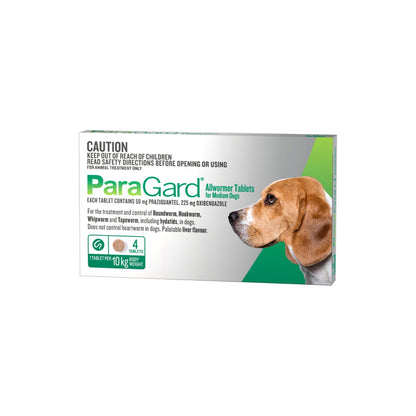 ParaGard Allwormer Dog Medium Up to 22lbs Green – front of pack – front of pack