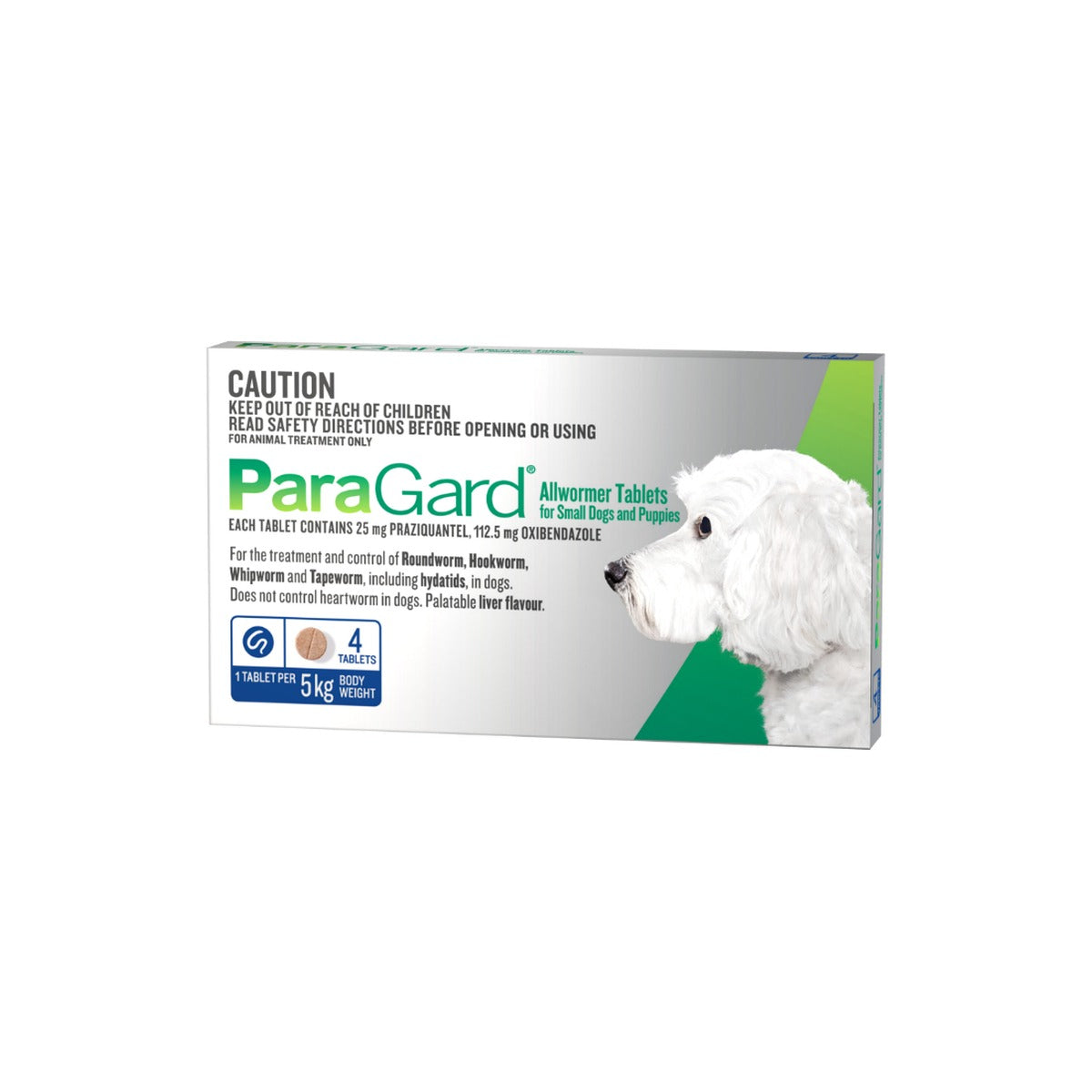ParaGard Allwormer Small Dogs and Puppies Up to 11 lbs Blue – front of pack – front of pack