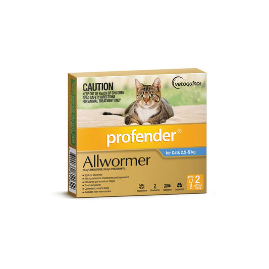Profender Spot On for Medium Cats 5.5-11lbs Blue – front of pack – front of pack