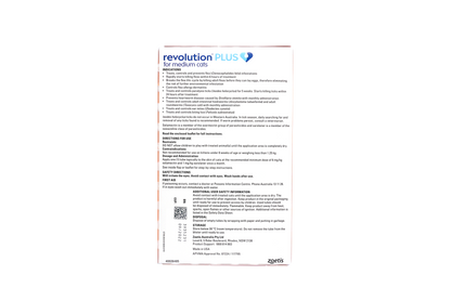 Revolution Plus topical solution for medium cats 5.6-11 lbs, orange box