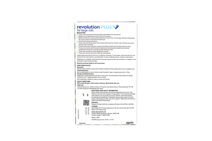 Revolution Plus green pack for big cats, broad-spectrum parasite control