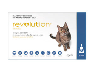 Revolution blue pack for medium cats, monthly flea and parasite prevention