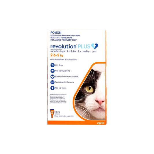Revolution Plus For Medium Cats 5.6-11lbs Orange 3pk – front of pack – front of pack