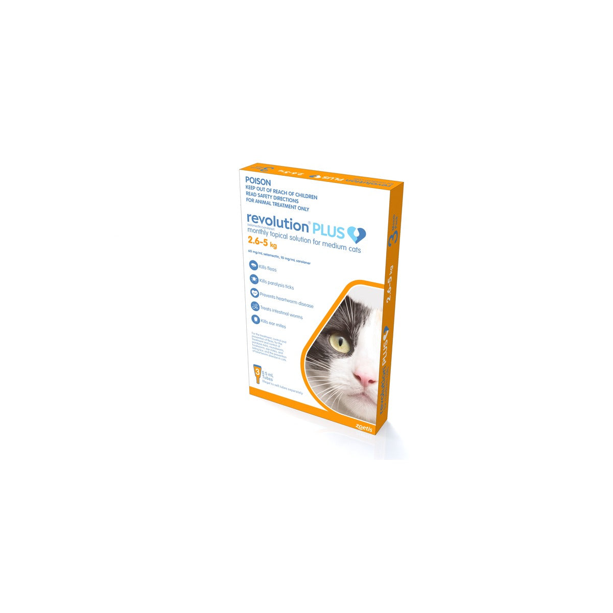 Revolution Plus For Medium Cats 5.6-11lbs Orange 3pk – front of pack – front of pack