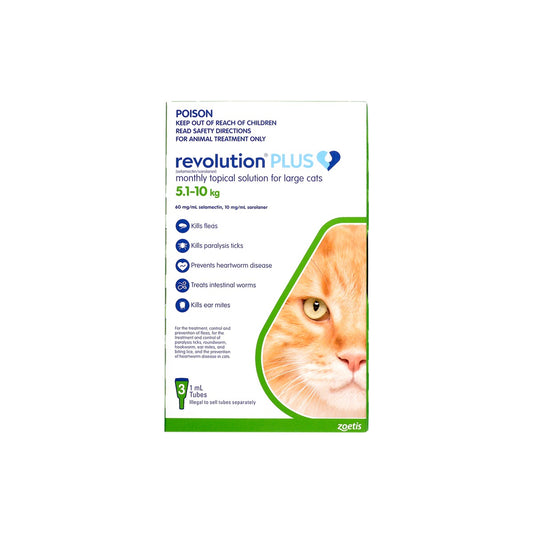 Revolution Plus for Large Cats 11.1-22lbs Green 3pk – front of pack – front of pack