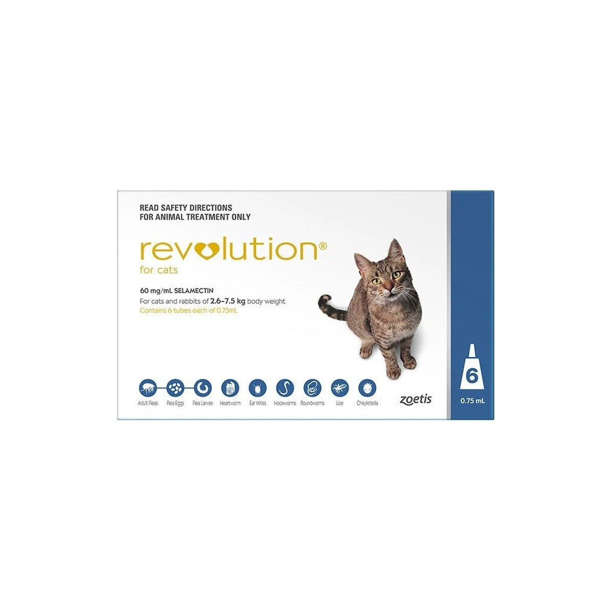 Revolution for Cats 5.1-15 lbs Blue 6pk – front of pack