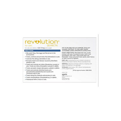 Revolution for Cats 5.1-15 lbs Blue – back of pack